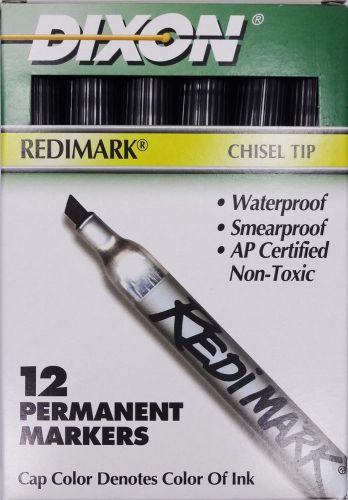 New Dixon Redimark 87170 (One Dozen) Black Chisel Tip Marker with Priority Mail