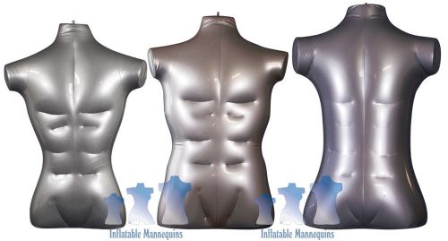 Inflatable Mannequin - Male Torso Package, Silver