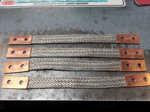 LOT OF 4 NEW: Burndy BE18 grounding straps