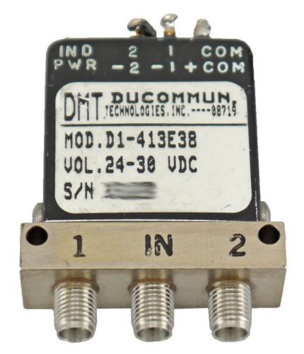 Dmt d1-413e38 50ohm dc-to-18ghz 24-30vdc spdt coaxial rf 3-port sma relay switch for sale