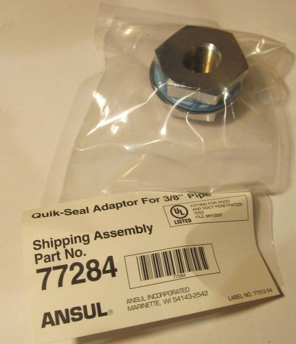 NEW ANSUL 77284 QUICK SEAL ADAPTER FOR 3/8&#034; PIPE FIRE SUPPRESSION 77285