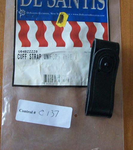 Desantis u04 leather cuff strap uniform type black new/old stock sale c137 for sale