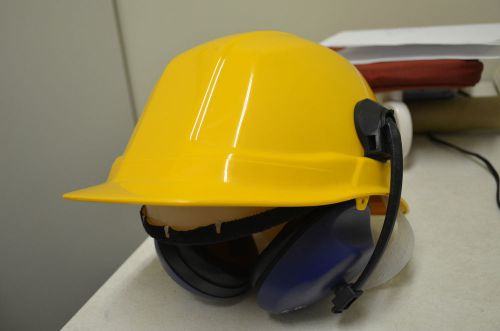Tuffmaster II hardhat with hearing protection