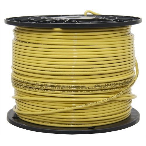 500-ft 12-awg stranded conductor soft copper thhn wire cable by-the-roll yellow for sale