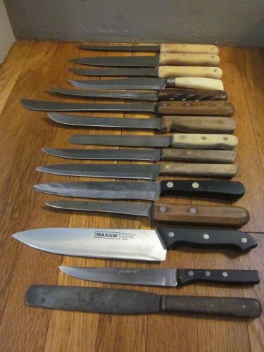 Estate Vtg Chef Knife Cutlery Set Case XX Russell Green River Dexter Harrington