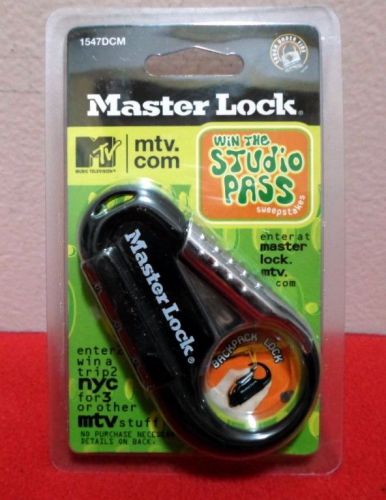 BOX OF FOUR MASTER LOCK 1547DCM BACKPACK COMBINATION PADLOCK NEW IN PACK