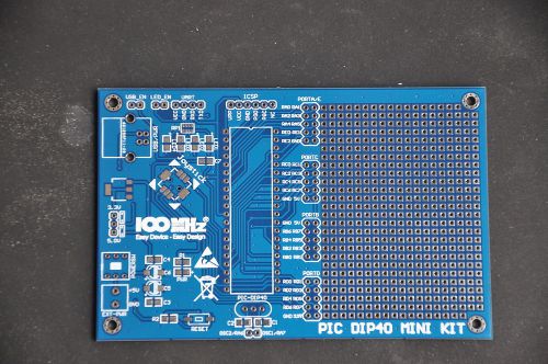pic  Development Board PCB with prototyping for PIC DIP40 microcontrollers