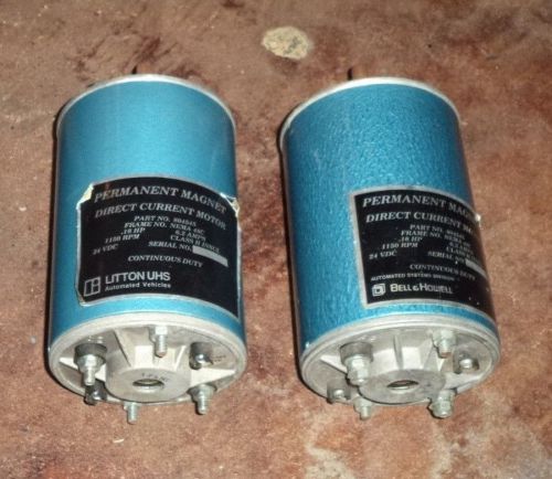 Permanent Magnet Direct Current Motor .16 HP LITTON UHS (lot of 2) 1150 RPM