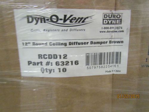 12&#034; ROUND CEILING DIFFUSER DAMPER / BROWN - &#034;QTY 10&#034;