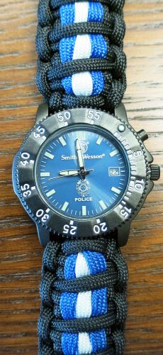 POLICE Smith &amp; Wesson Watch Face with Paracord Watch Band