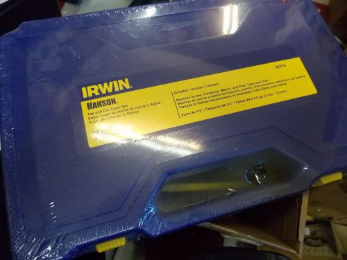 Irwin hanson 76-pc machine screw / fractional / metric tap &amp; hex die set new for sale