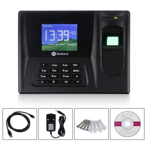 NEW Realand ZDC20 2.8&#034; Biometric Fingerprint Machine / Time Attendance Clock