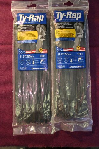 Ty-Rap TY5253MX Cable Tie, 50lb 11.6&#034; Ultraviolet Resistant 2 bags of 100 = 200