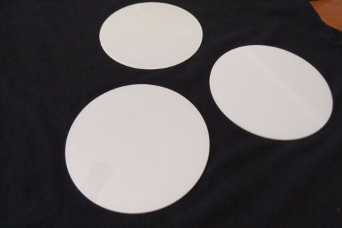 Lot of 3 large Schott Glass 6&#034; dia Milky White OPAL round Glass Optic Filter