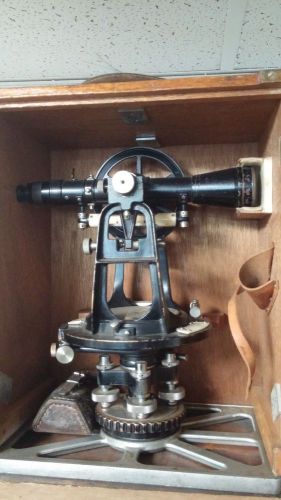 Antique lietz stadia hairs transit model 625 with case &amp; tripod for sale