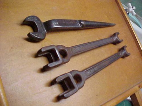 3 Klein Tools Lineman Telephone 3146 Wrenches Spud Alignment 1 1/8&#034; 3/4 Wrench