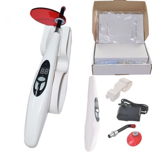 1400mw White Dental 7W Wireless Cordless LED Curing Light Lamp White Cure