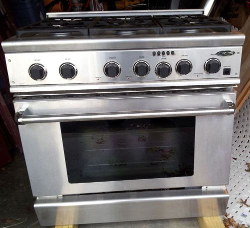 DCS 6 Burner 36&#034; Stainless Steel Stove with Oven