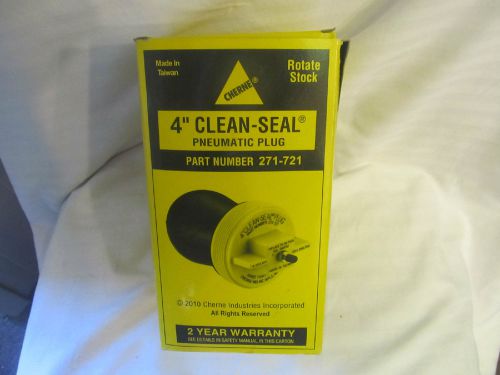 CHERNE INDDUSTRIES  271-721 CLEAN-SEAL PNEUMATIC TEST PLUG 4&#034; USED ONCE - IN BOX