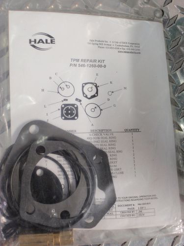 Hale fire pump tpm repair kit - relief valve repair kit  p/n 546-1260-00-0 for sale