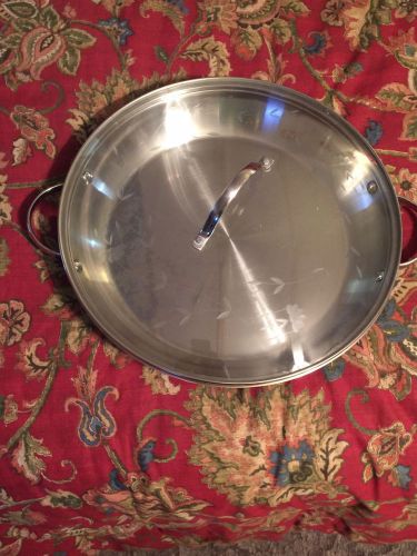 Princess House 14 Inch 18/10 Stainless Steel Sear Pan With Lid