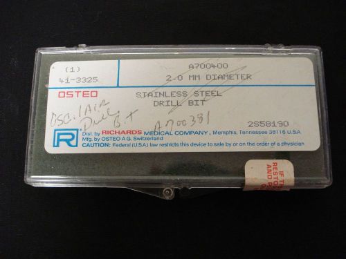Richards Stainless Steel Drill Bit 2.0 mm Diameter A700400
