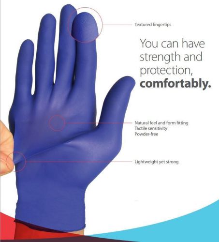 2000/Cs Nitrile Disposable Gloves Powder Free Flexal Feel by Cardinal Health