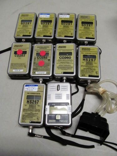 Lot of 10 Industrial Scientific Personal Toxic Gas Monitors