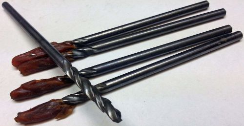 5 drill bits 4-1/2 inch X .190&#034;  Machine shop package from the Boeing tool store