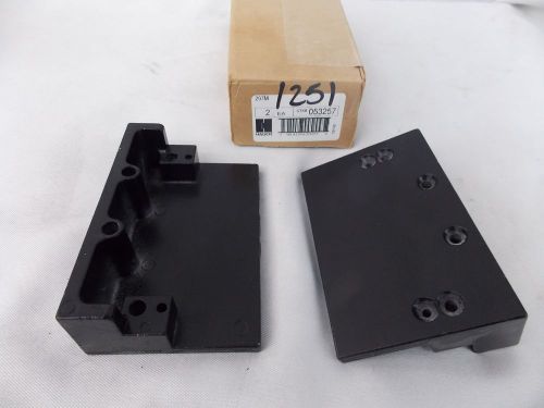 (2) hager 297m surface mounting brackets black set of 2 new in box! t-3 for sale