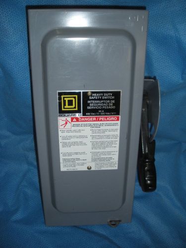 Square d 30a 600v disconnect h361n h361 fusible fused 6 available for sale