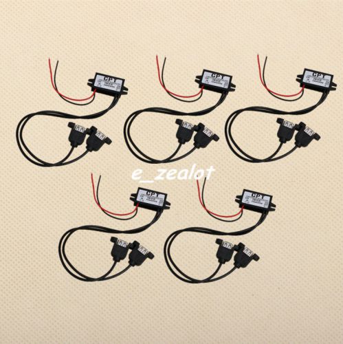 5pcs with install hole dc-dc converter 12v-5v step down power module dual-usb for sale