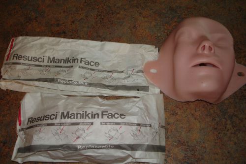 Lot of 2 Laerdal CPR Resusci Manikin Face Mask-Replaceable-Adult-Little Anne
