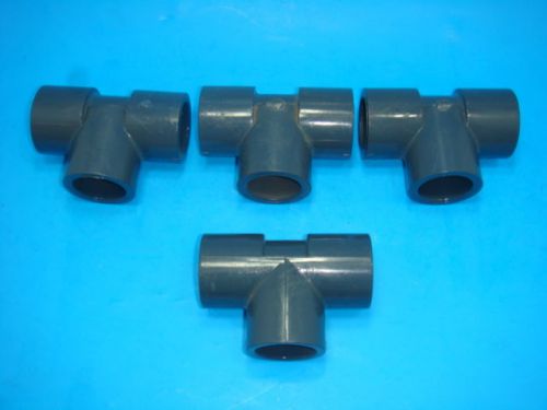 LOT OF 4 NIBCO 1&#034; TEE FITTINGS SCH80 POLY PRO SXS NEW