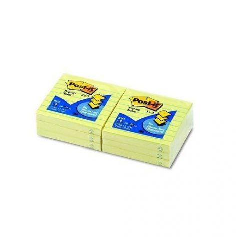 Post-it pop-up note refills, 3&#034; x 3&#034;, 100 sheets per pad 6 pack canary new item for sale