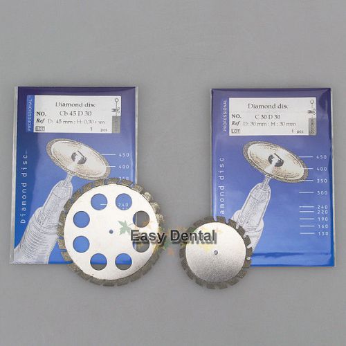 2pcs Diamond Disc for Dental Cutting Plaster Disk Wheel  Polishing assorted size