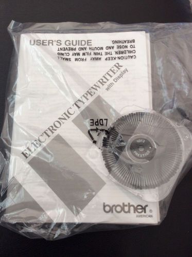 BROTHER TYPEWRITER DAISY WHEEL PRESTIGE 1012 &amp; USER GUIDE
