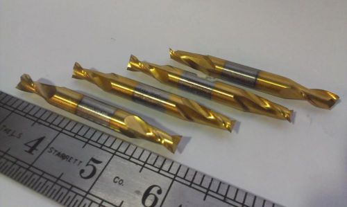4 only Niagara 5/16 &#034; Endmills TiN coated HSS  double ended NEW USA  lot
