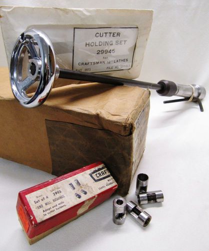 Craftsman atlas 12&#034; lathe milling cutter holder &amp; bushings in box w/instructions for sale