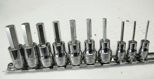 Snap-on NEW 10pc  METRIC HEX Driver Socket Set  NEW