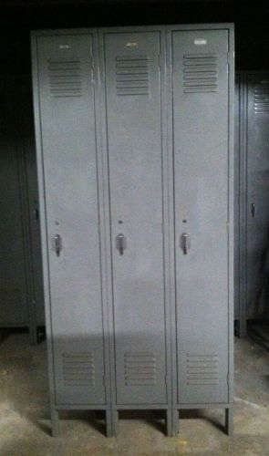 15 vintage penco standing steel lockers~banks of 2 &amp; 3 wide~great 4 storage ! for sale