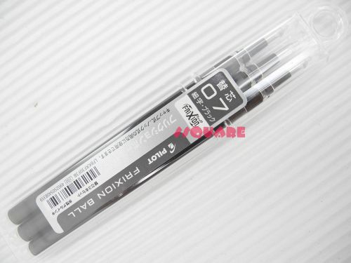 30 Refills w/ Plastic Cases for Pilot FriXion 0.7mm Erasable Roller ball pen, BK