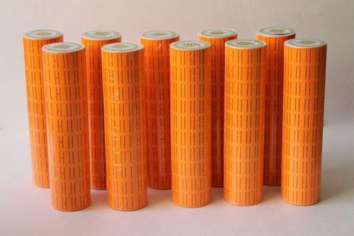 50,000pc Tags Labels ORANGE color with lines for Mx-5500 price sticker 10 tubes