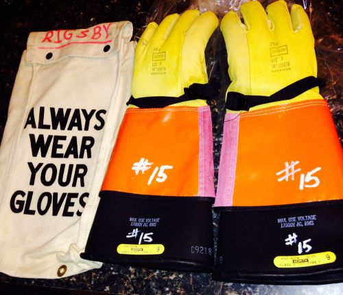 High voltage electrician gloves with inserts. north lpg-5s, size 9, unused for sale