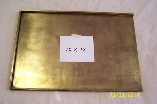 Printers Galley 12 &#034; X 18 &#034; SOLID BRASS. Barnhart Brothers &amp; Spindler