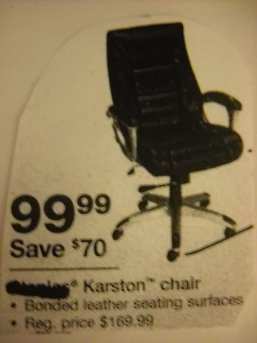 Black Karston Computer chair-NIB-not assembled, bonded leather seating surfaces