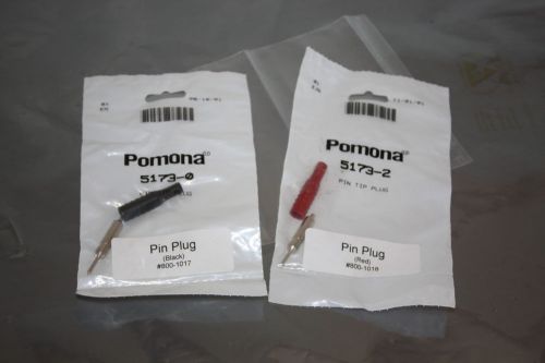 Pomona 5173 pin tip plug sct 1 red 1 black                            (b3.box.c) for sale