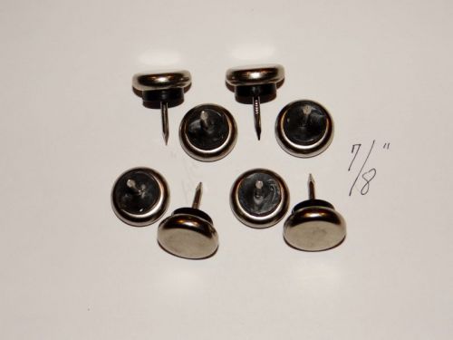 8 HEAVY DUTY METAL / NICKEL BASE GLIDES Nail-On Wood Furniture chair table 7/8&#034;