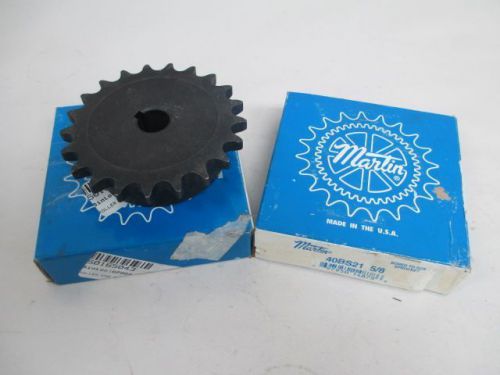 LOT 2 NEW MARTIN 40BS21 5/8 CHAIN SPROCKET 5/8IN BORE D222353