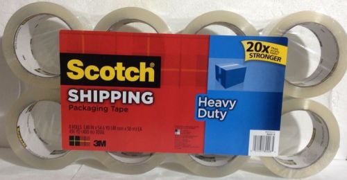 16 Rolls Scotch 3M Heavy Duty Clear Packing Shipping Tape 54.6 yd per Roll